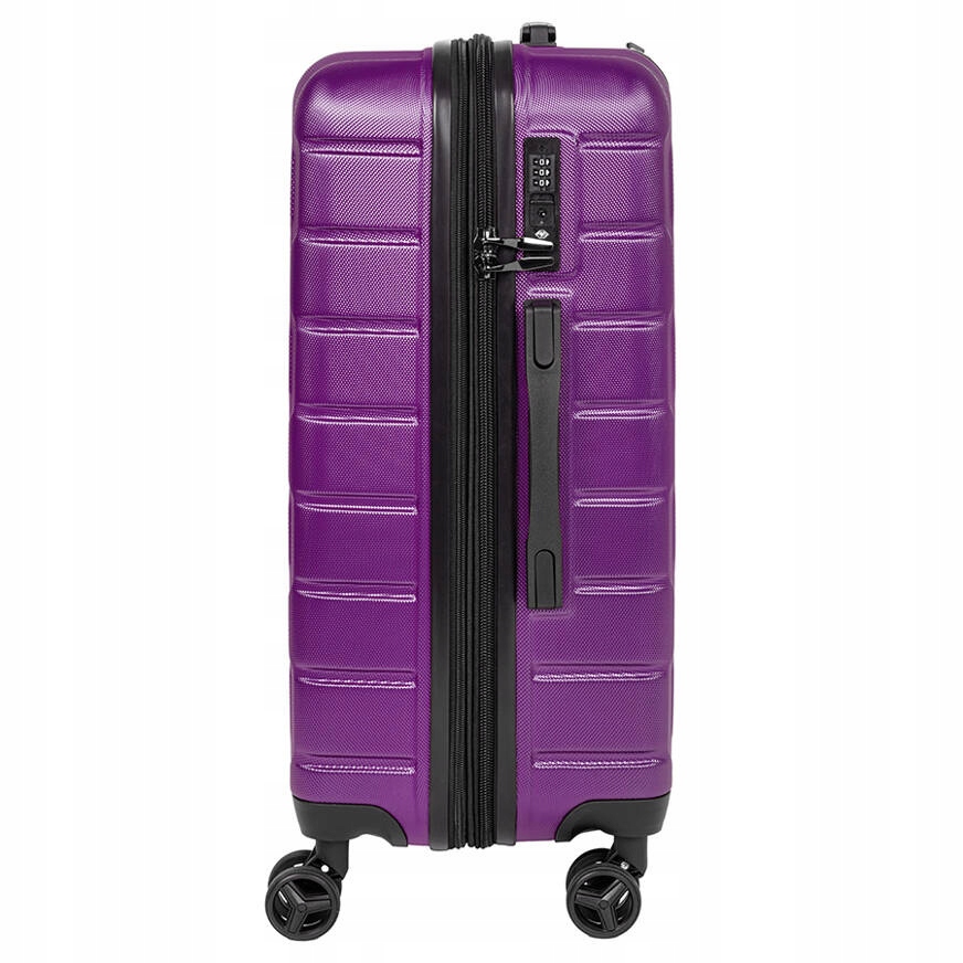 BLACK HORSE FIOLETOWY ZESTAW WALIZKA ŚREDNIA + KUFEREK KOSMETYCZKA Materiał dominujący ABS