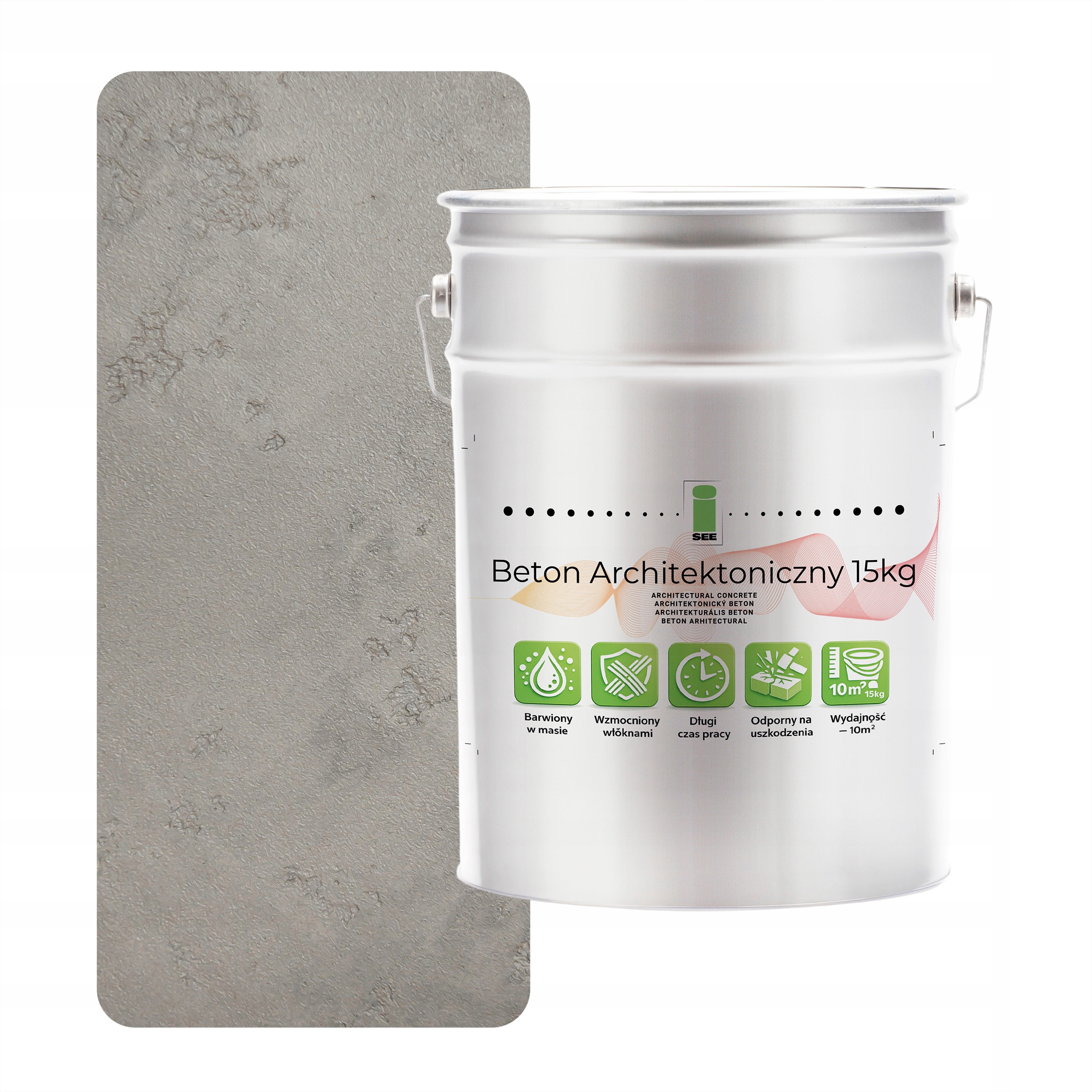 Vnitřní architektonický beton 15 kg Šedý přírodní F275 Loftový efekt
