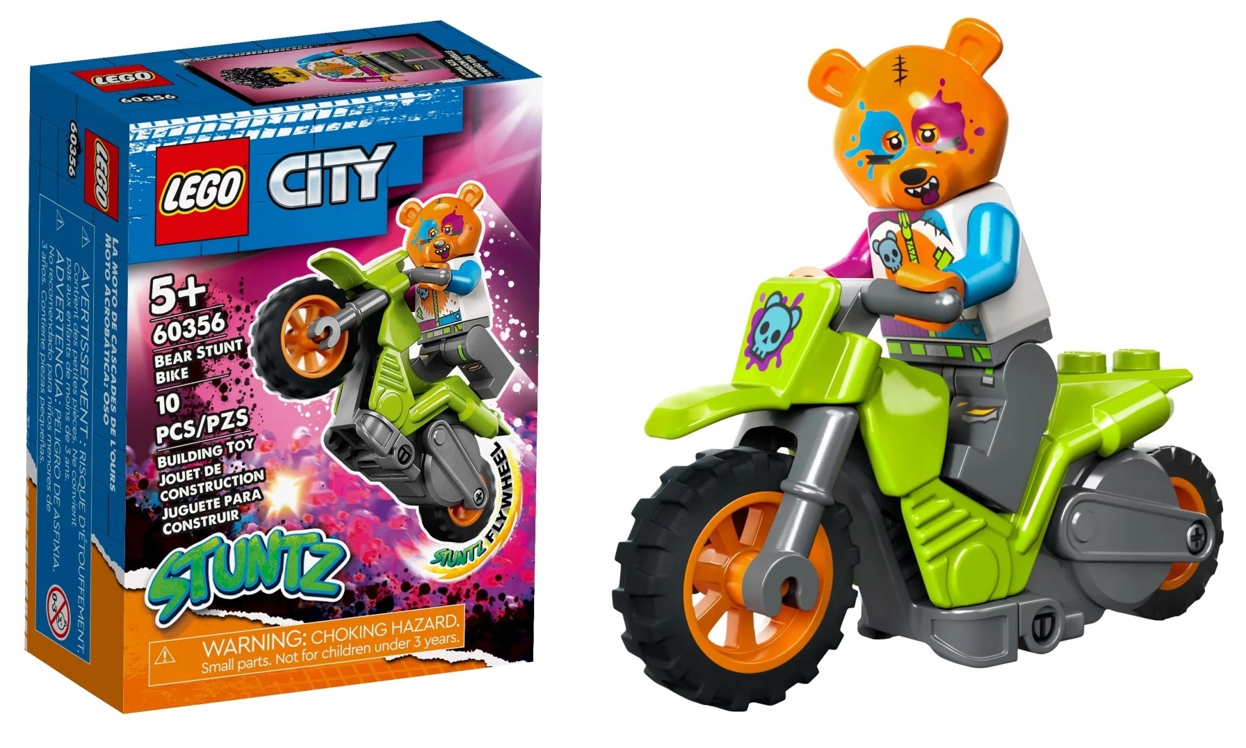 LEGO CITY 60356 Motocykl kaskaderski niedźwiedziem