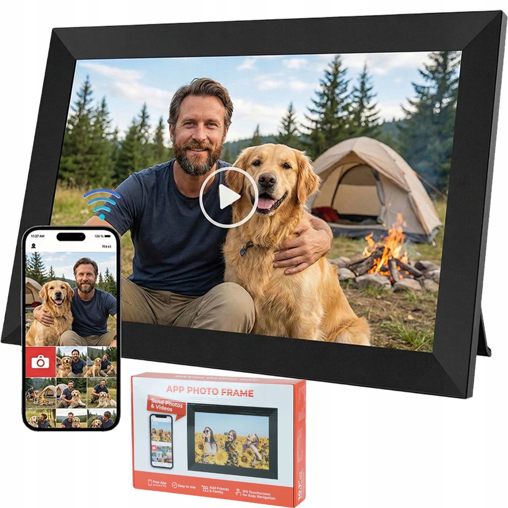 Rámeček na fotografie Frameo WiFi 10.1" 64GB Fotorámeček Film Černý M10R6