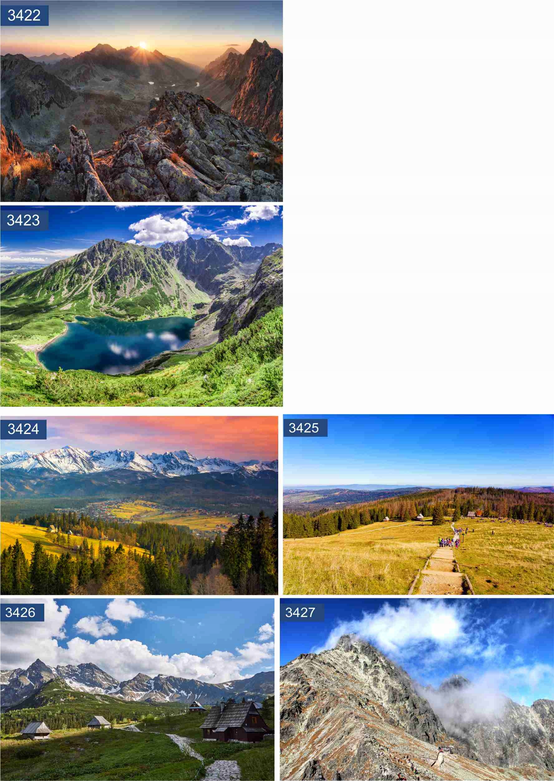 Plakat GÓRY Tatry Polskie 70x50 wybór wzorów Nazwa Plakat GÓRY Tatry Polskie 70x50