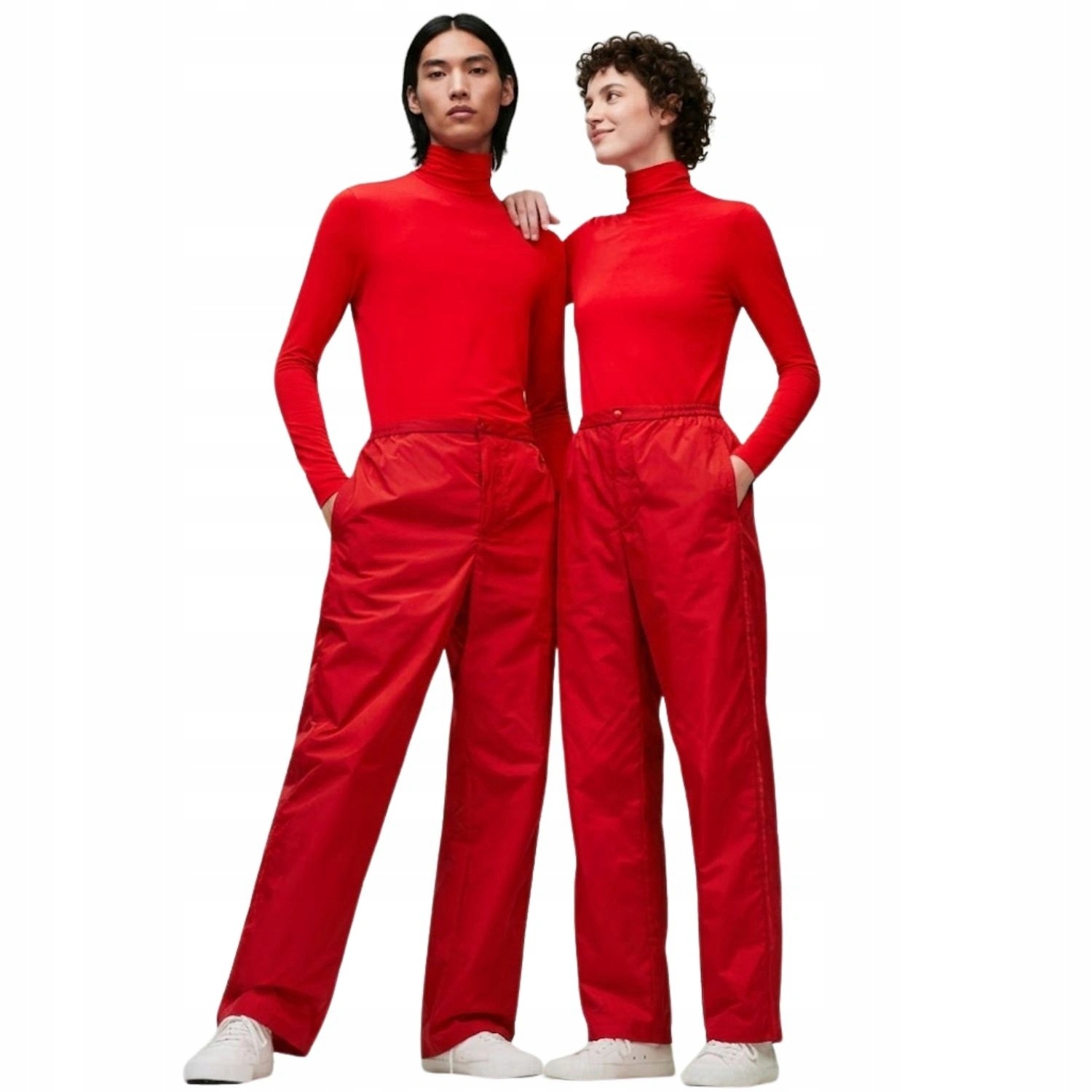 Spodnie uniseks Lacoste szerokie techniczne czerwone r. XL