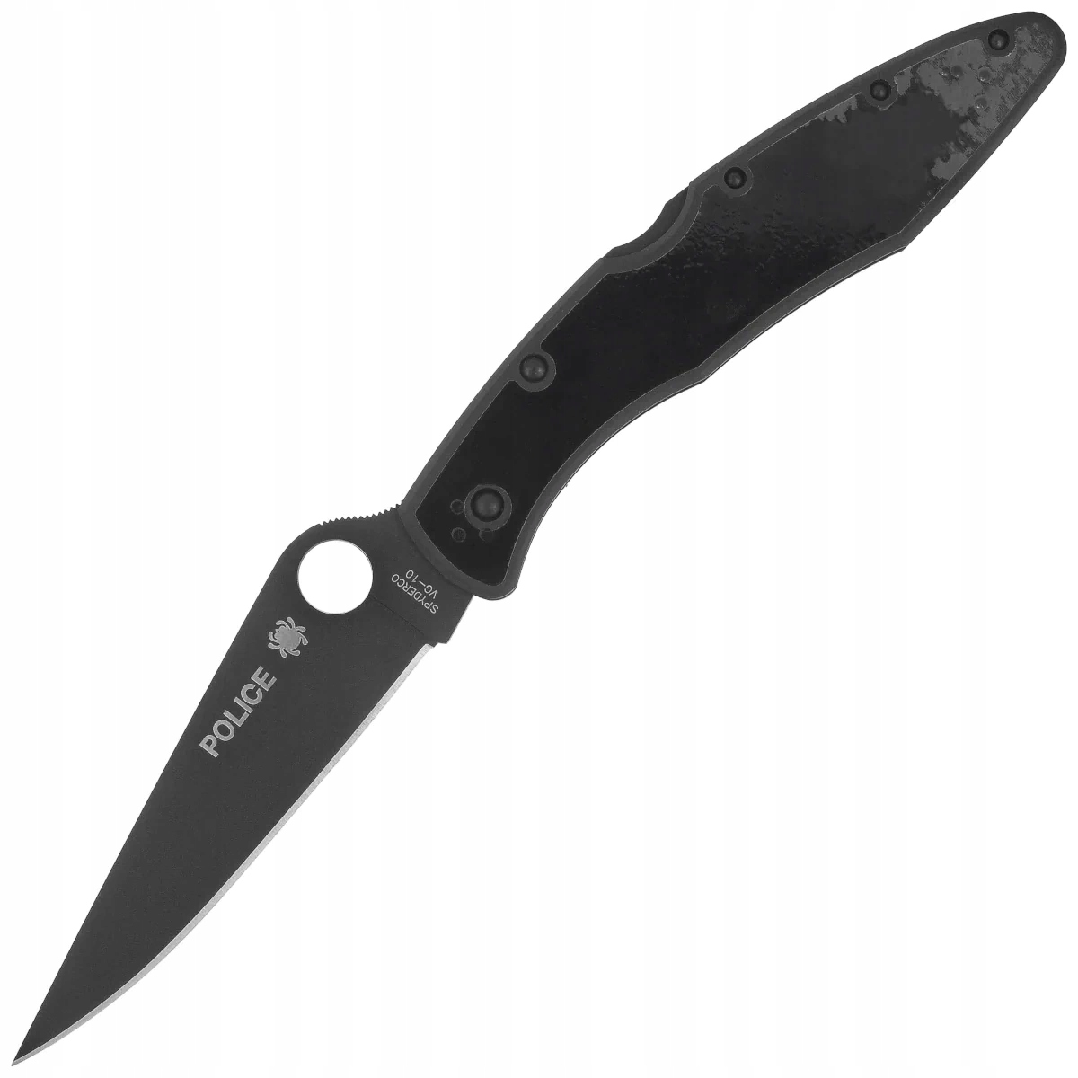 Nůž Spyderco Police TiCN Stainless Steel TiCN VG-10 od firmy Sal Glesser
