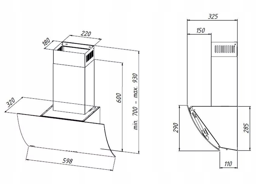 Okap Akpo Clarus 60 CZARNY MAT MAT MAT T300 EAN (GTIN) 5903148232737