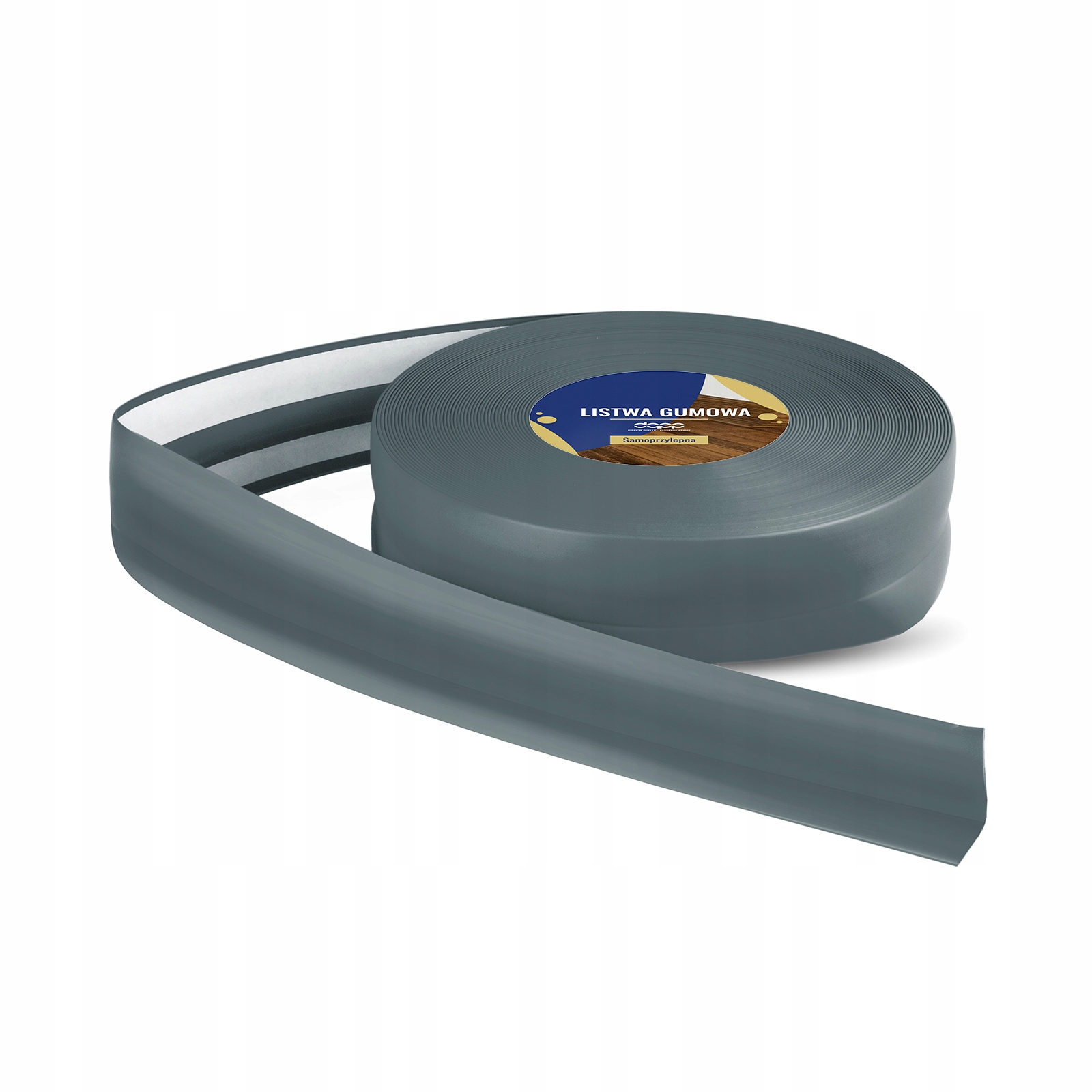 Gumová podlahová lišta Samolepicí Podlahová lišta 15 m Grafit