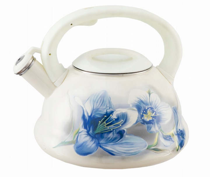 Czajnik emaliowany indukcja duży gwizdek 3L wielokolorowe