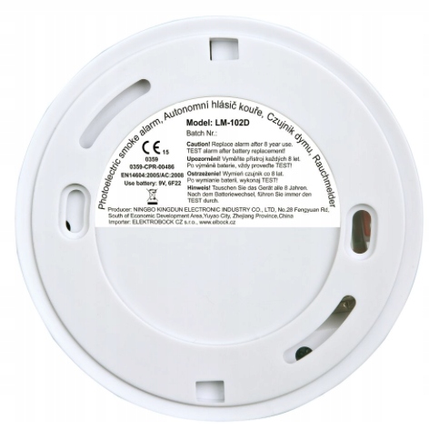 Autonomiczna czujka dymu LM-102D EAN (GTIN) 8594012221802