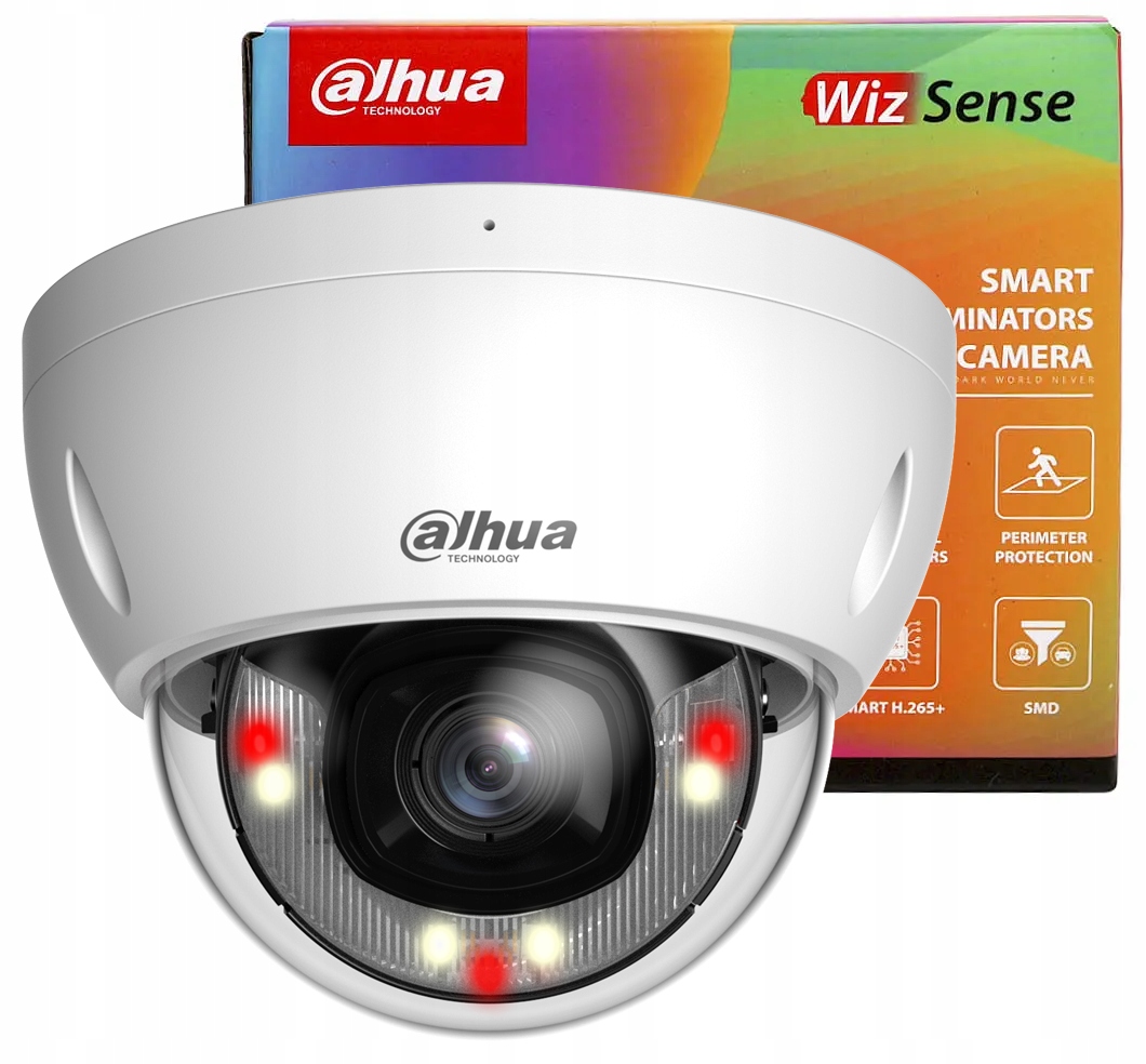 kupolová Ip kamera Dahua IPC-HDBW2449E-S-IL-0280B 4MPx Wizsense Dual Light