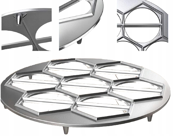 FORMA FOREMKA PIEROŻNICA DO PIEROGÓW USZEK PIEROGI RAVIOLI WYKROJNIK Materiał dominujący metal