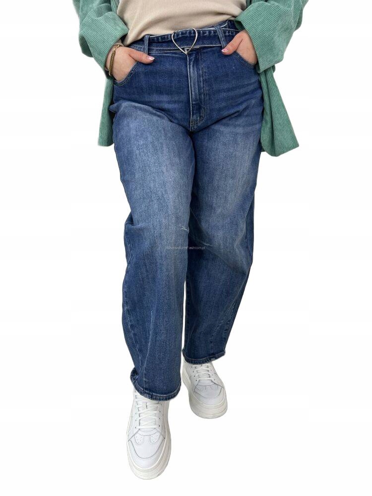 By O La La! Džíny Balloon S Páskem, Modré, Velikost 40