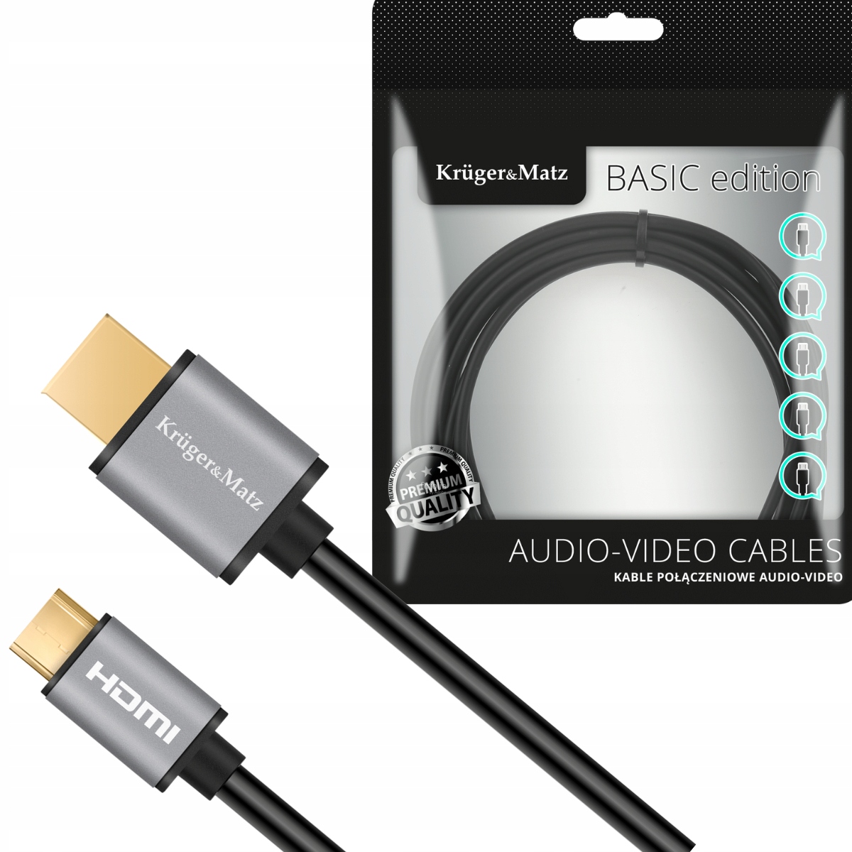 Kabel Kruger&Matz KM1237 HDMI - mini HDMI 1,8 m