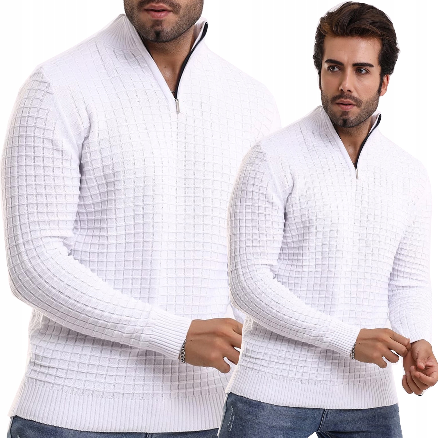 Pánský svetr se stojáčkem Rolák Slim fit, atletický, elastický a pružný