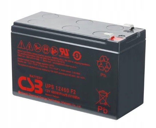 Baterie Agm Csb UPS12460F2 12V 9,6Ah pro Ups Apc