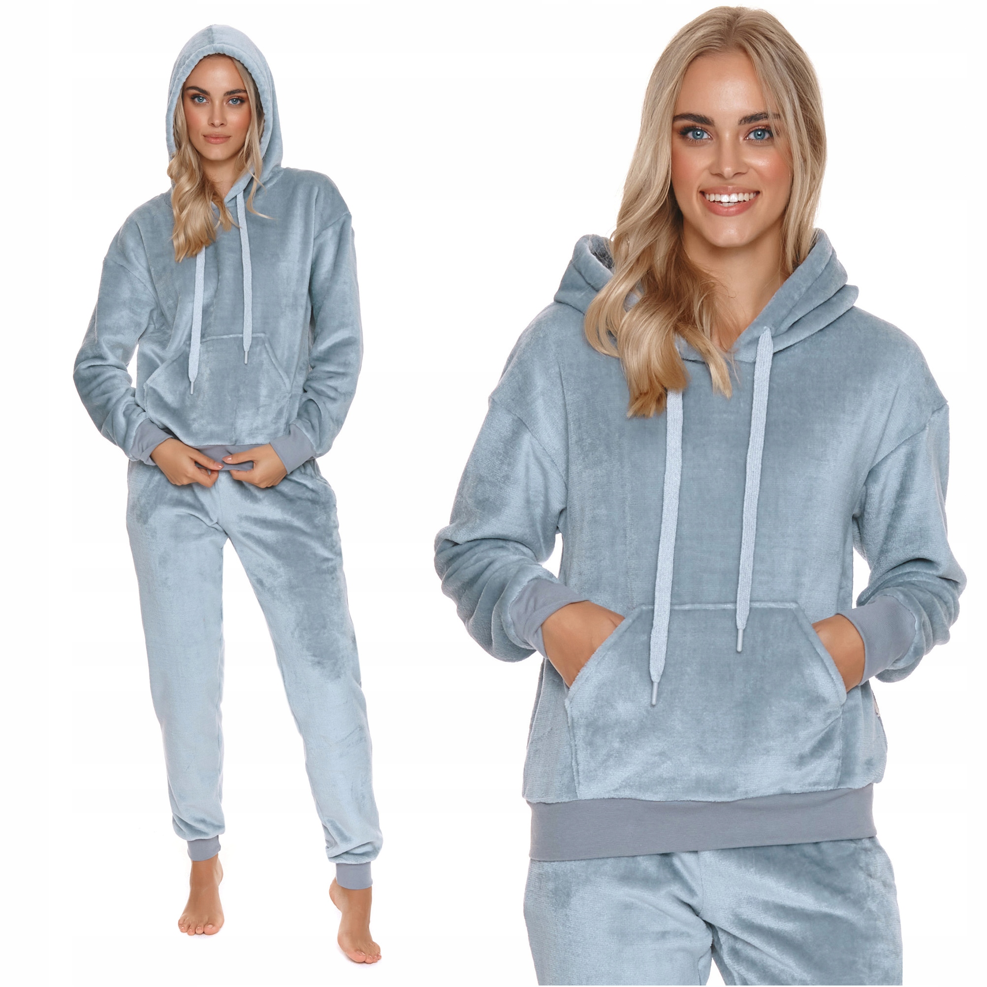 Piżama damska ciepła dres Doctor Nap 4549 grey L