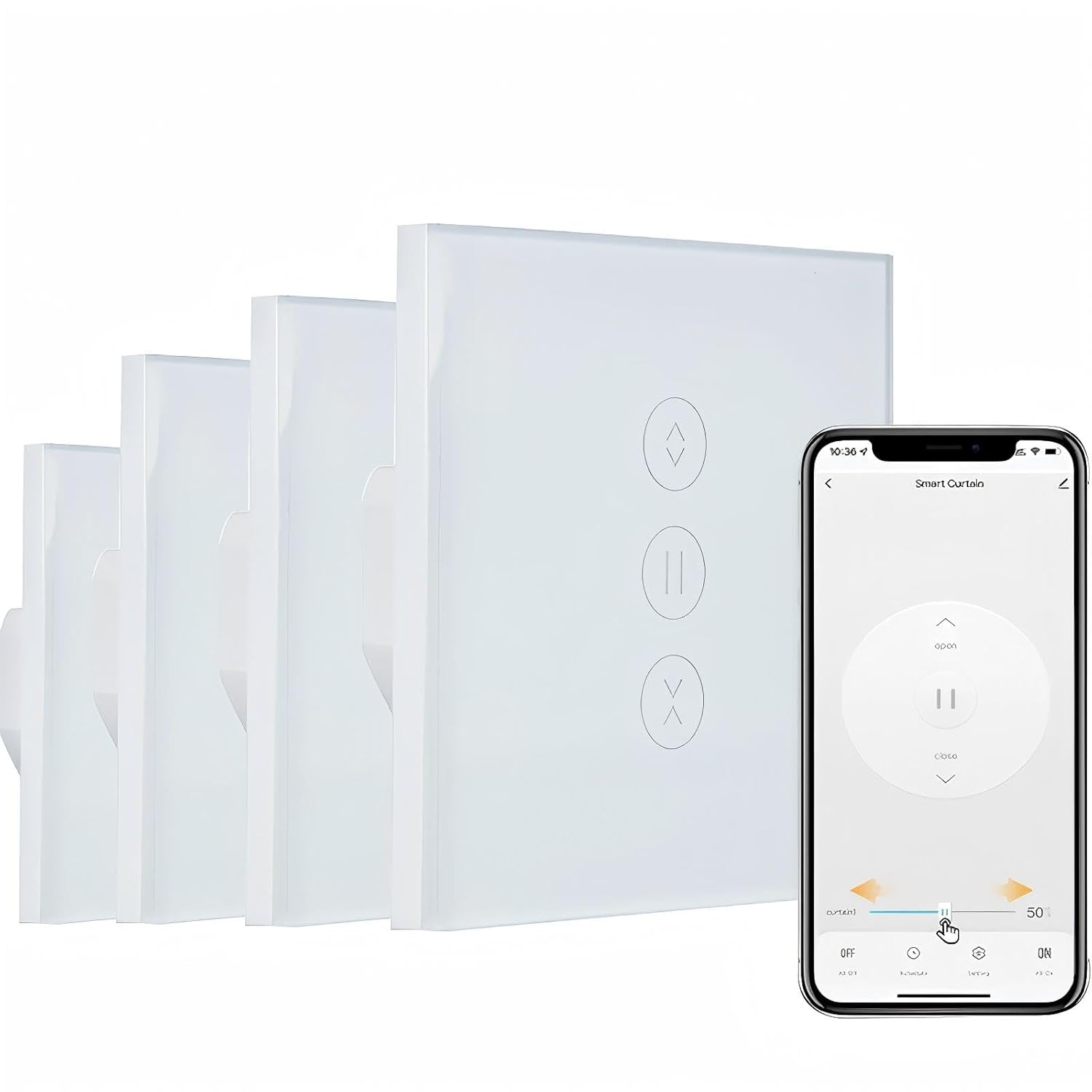 Inteligentný prepínač roliet Liwankaqi WiFi, ovládanie App a hlasom 4 ks