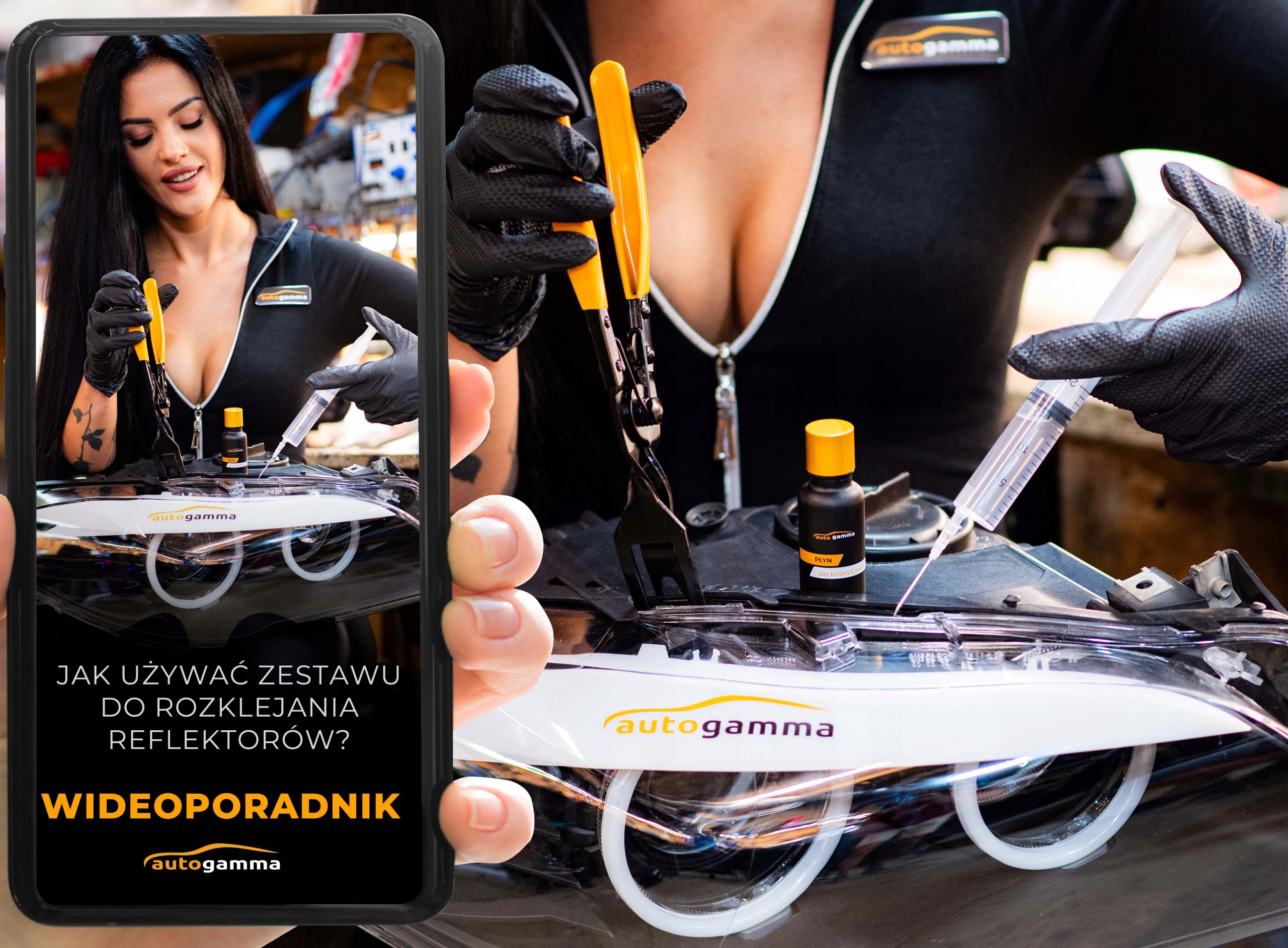 Profesjonalny Zestaw do Rozklejenia Sklejania Lampy Twardy Klej Auto Gamma Rodzaj polerowanie lamp