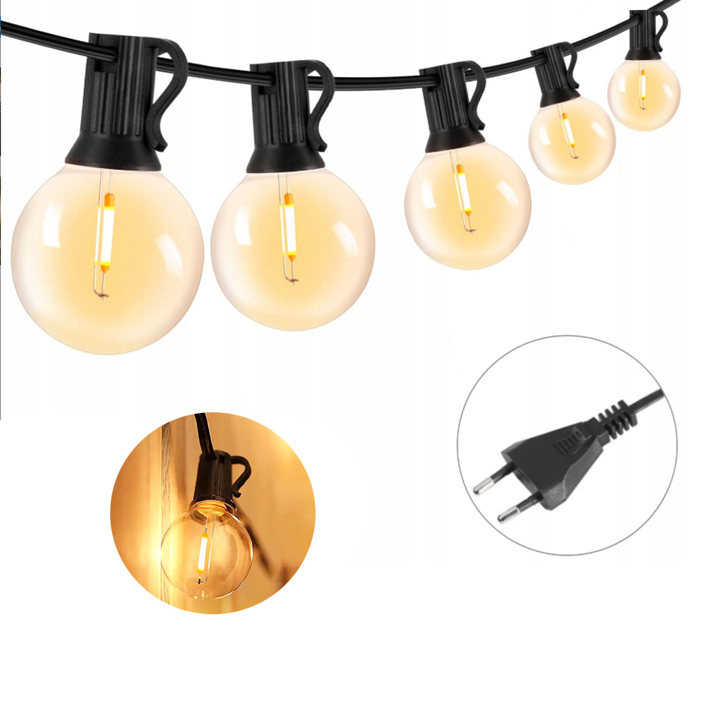 Fairy Žárovky Lampy Osvětlení Zahrady 50+2 Led 15 M