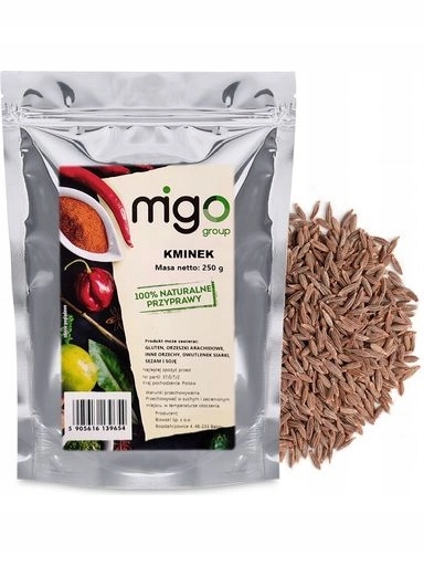 9x MIGOgroup, Kmínové zrno, přírodní – 250 g – MIGOgroup