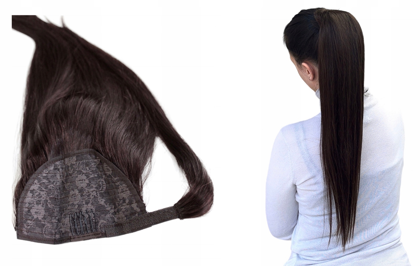 Připínací Poník Přírodní kitka 60 cm Dopinka Kuc