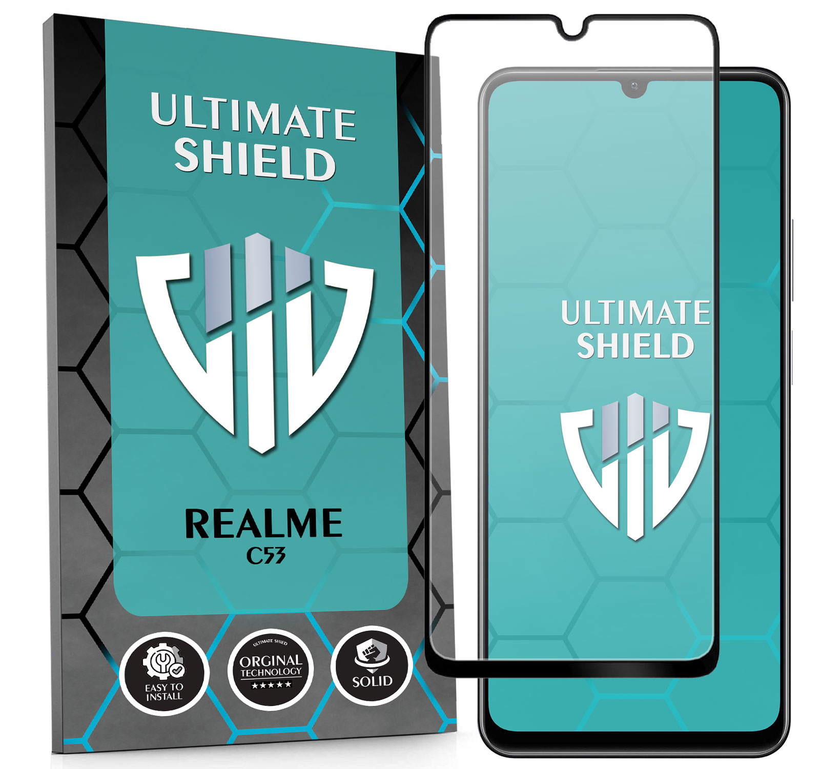 Megapak 5v1 Pancéřové Sklo 5D Rychlé Sklo Pro Realme C53