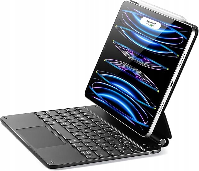 Klávesnice Pro Ipad Pro 12,9" Pouzdro Černá Podsvícená Klávesnice Esr