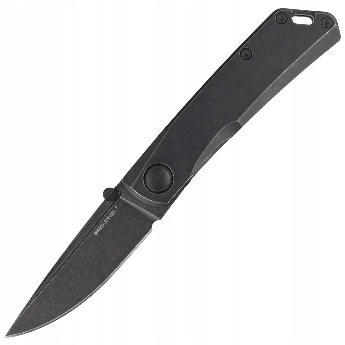 Nůž Real Steel Luna Eco Black Steel, Blackwash, K110, 7083