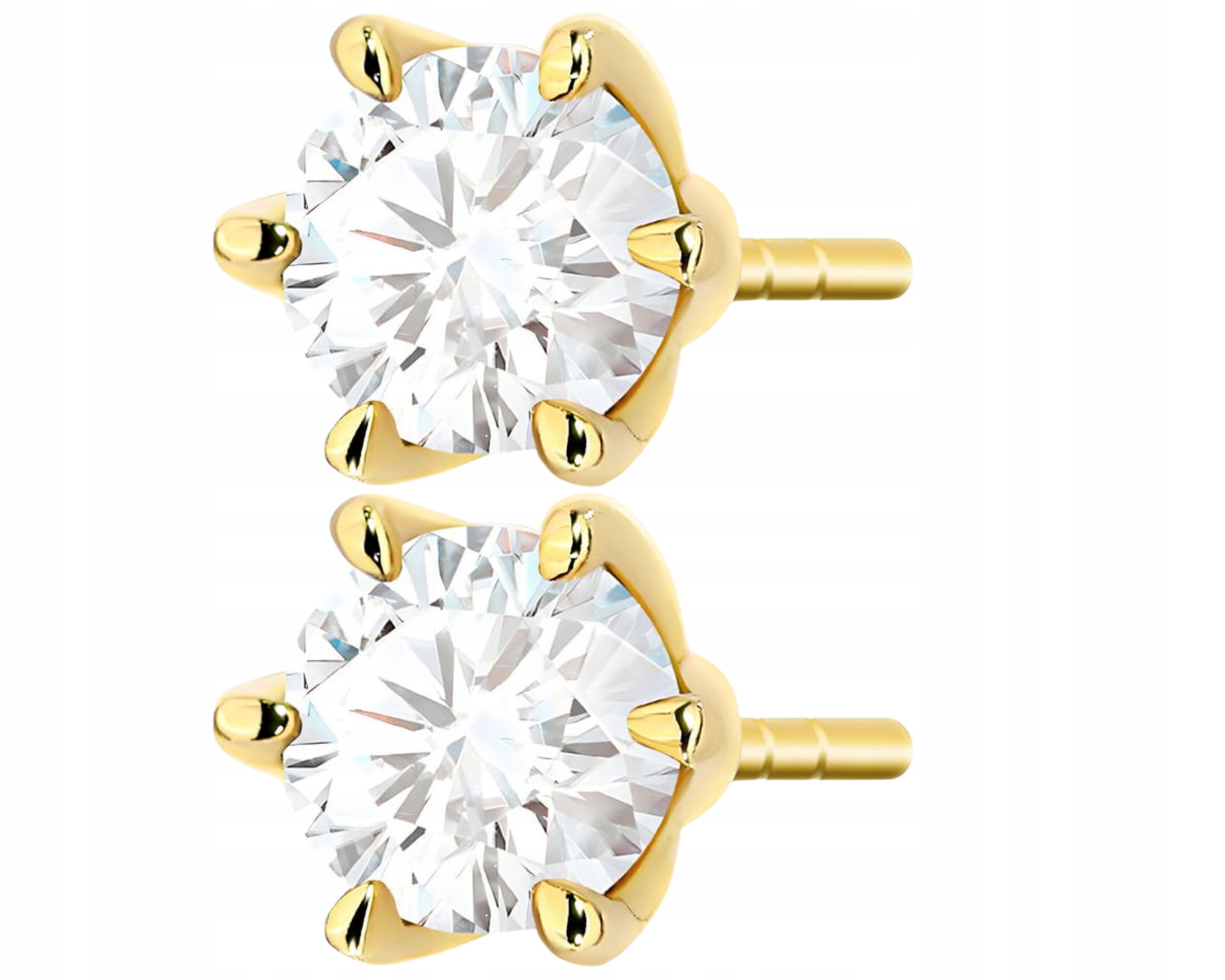 Zlaté Náušnice S Diamantem Lab 1,00 Ct Zlato 585 Dárek