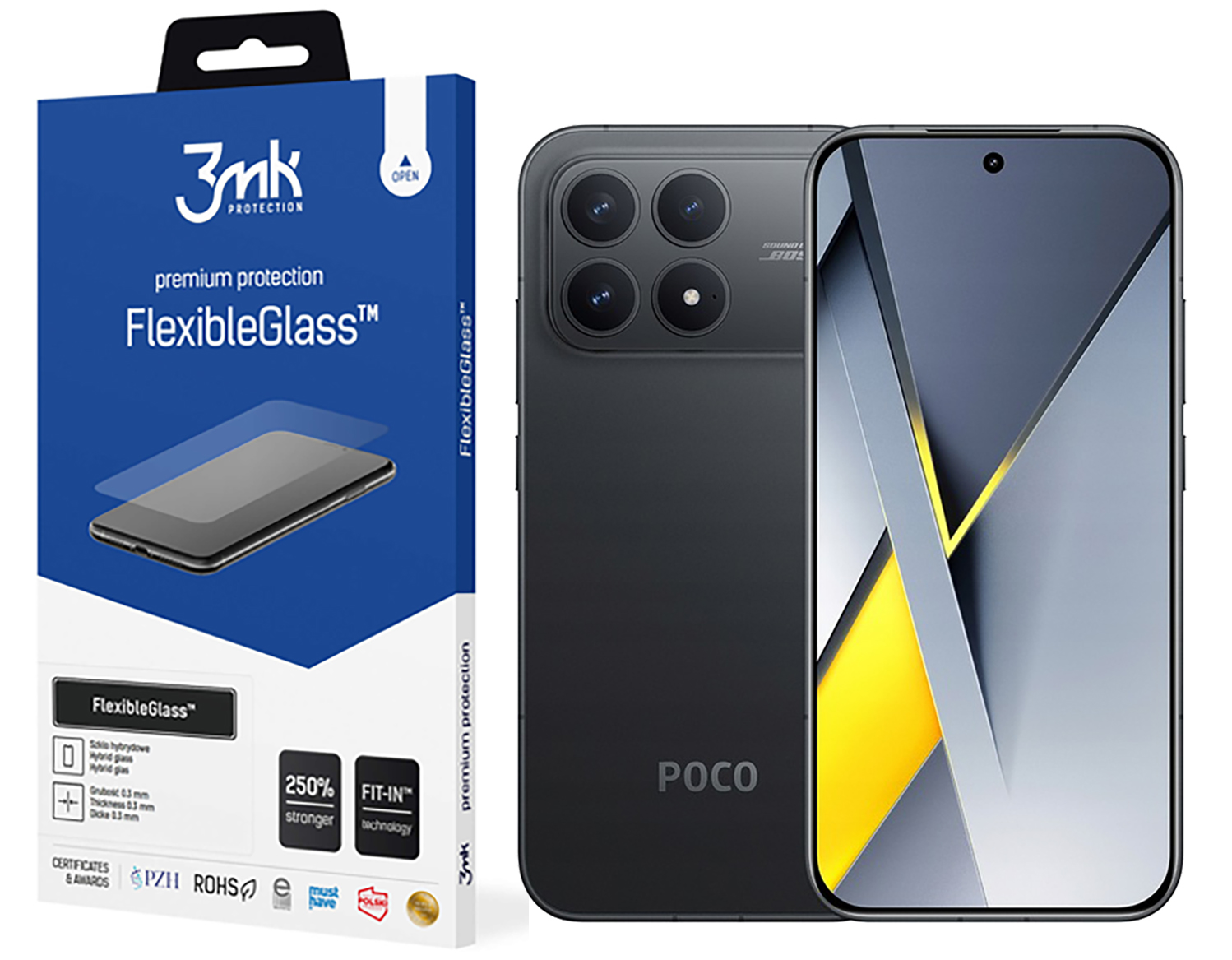 3MK Hybridné sklo FlexibleGlass pre Poco F8 Pro