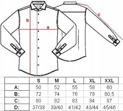 HARVEY JOHNSON Koszula męska HJ131 Rozm M 39/40 Rękaw długi rękaw
