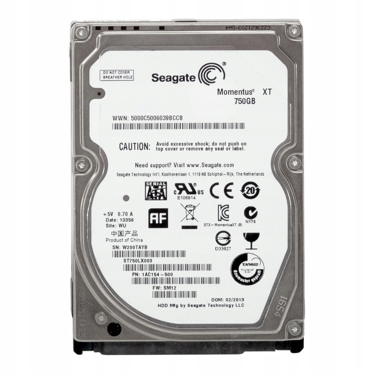 Seagate ST750LX003 Moments Xt 750GB 2.5" Sata 7.2K Rpm 32MB Cache