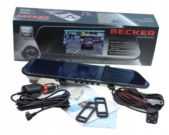 Lusterko Z Wideorejestratorem FullHD Becker HAMBURG + Kamera Tył Marka Becker