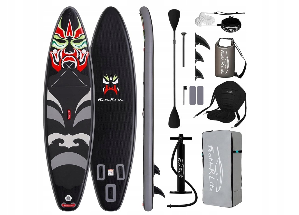 Deska Sup Feath-r-lite 335x82x15 Cm 150 Kg Z Siedziskiem Wiosłem Pompką