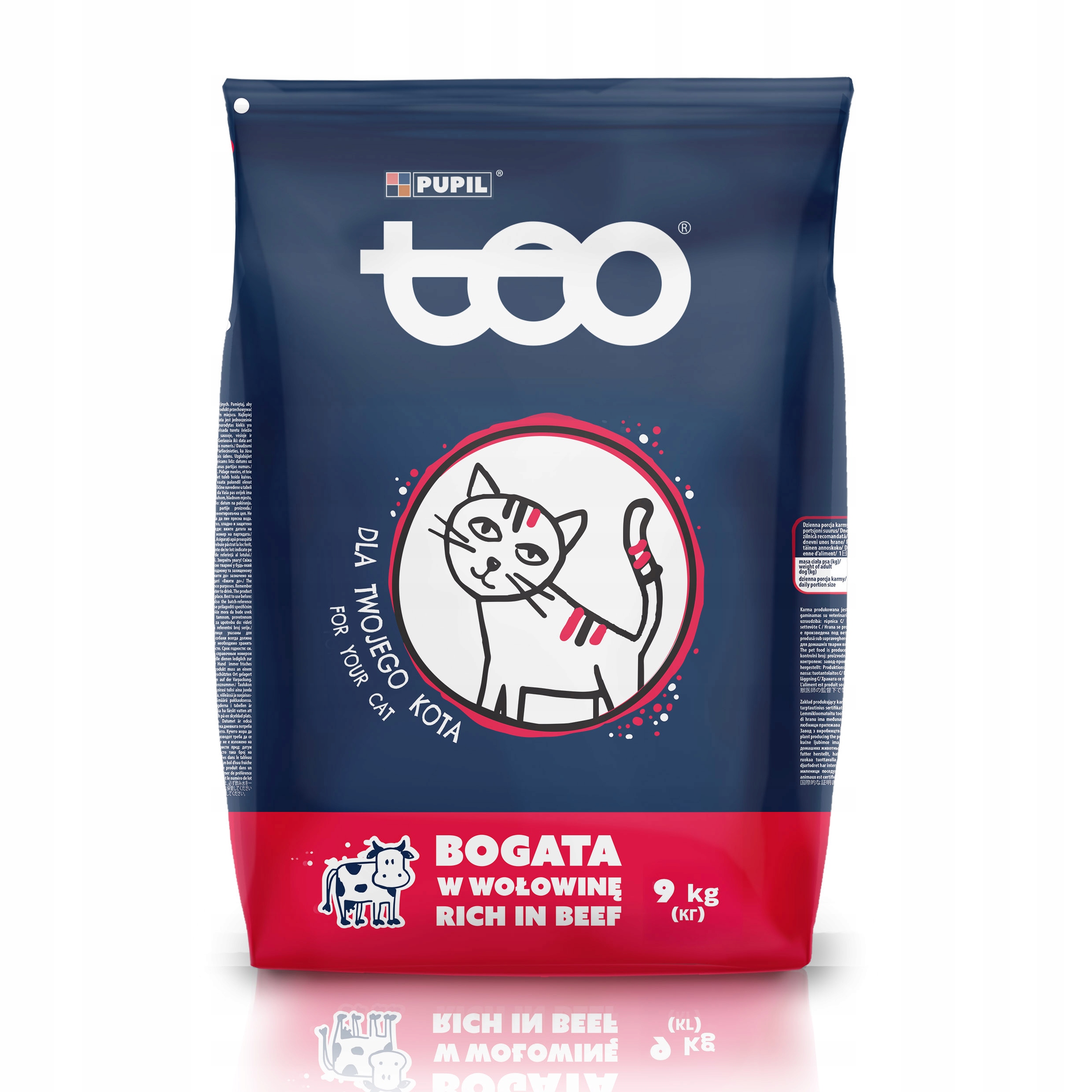 Karma sucha dla kota Teo bogata w wołowinę 9 kg