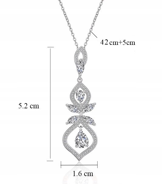 EKSKLUZYWNY NASZYJNIK, DIAMENTOWE CYRKONIE, PIĘKNY Kod producenta NSA0009