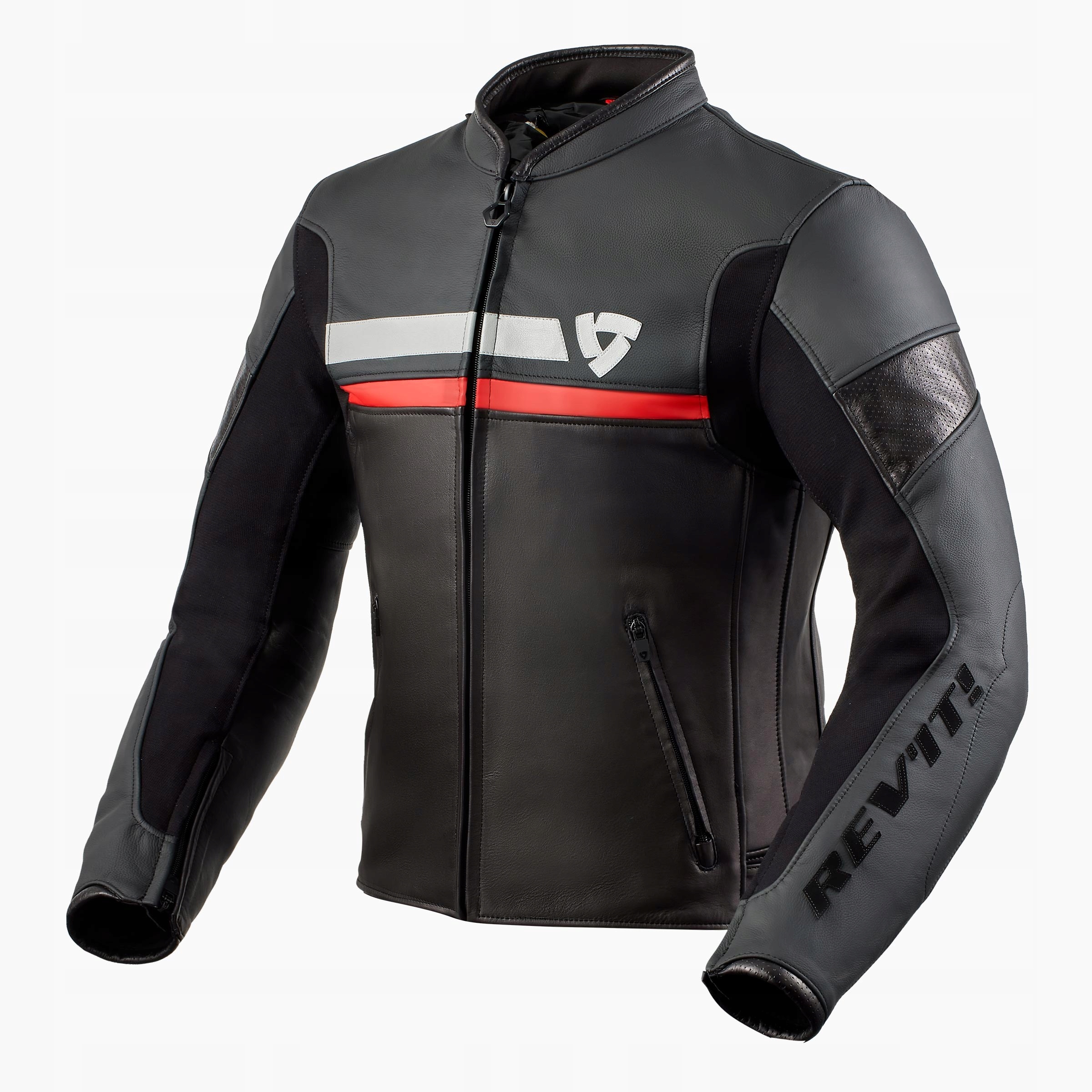 Bunda Rev'it! Mile Black-Red veľ 52