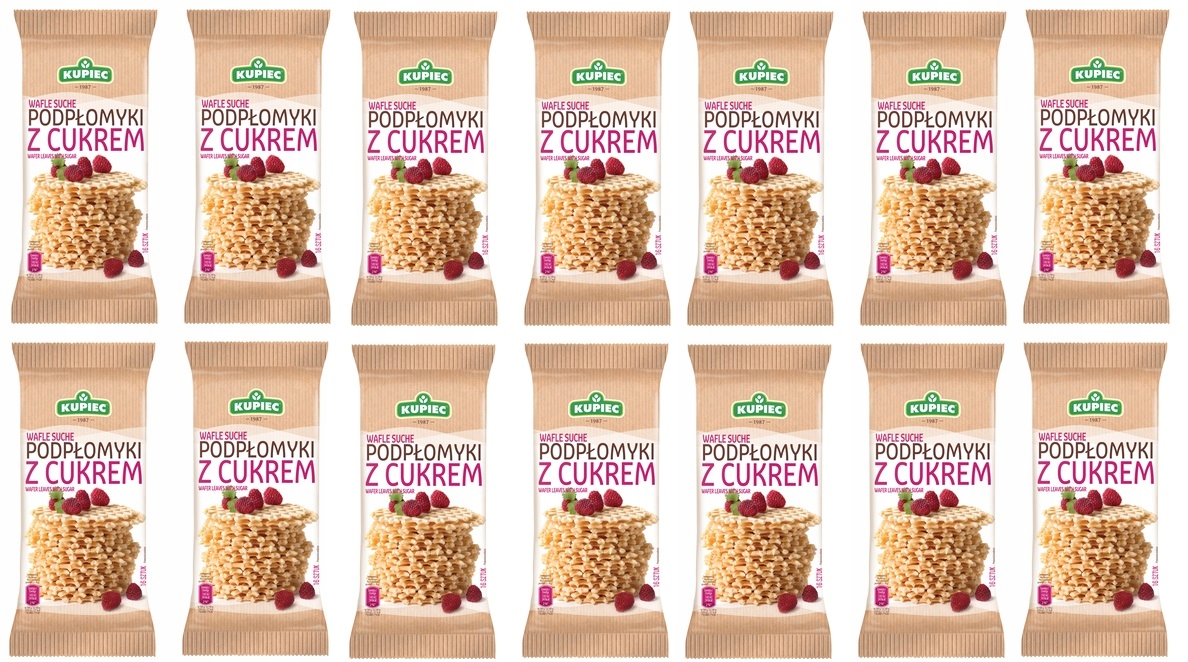 14x 140g Kupiec Podpłomyki z cukrem wafle Karton