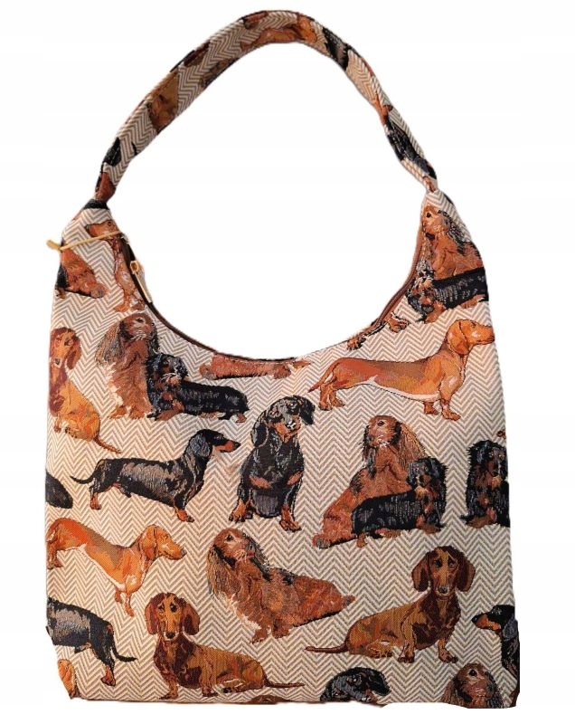 Gobelínová kabelka přes rameno Jedeka s psy, kolekce Jezevčíci