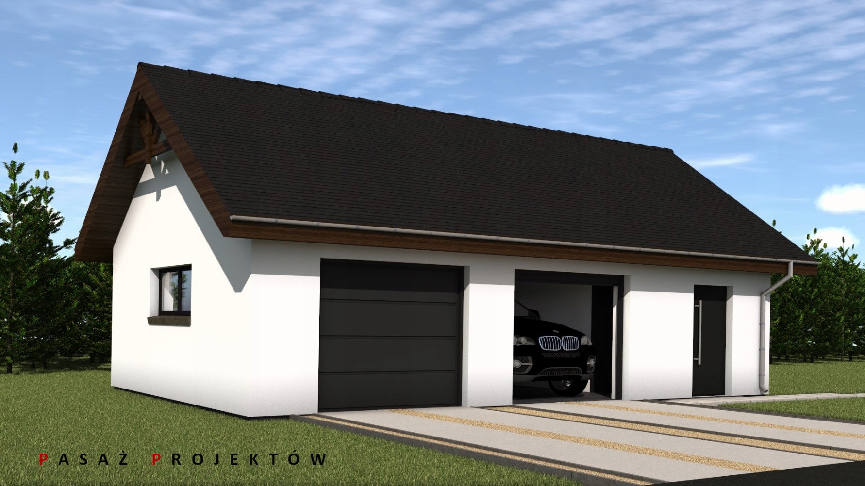 PROJEKT GARAŻU DWUSTANOWISKOWEGO G220