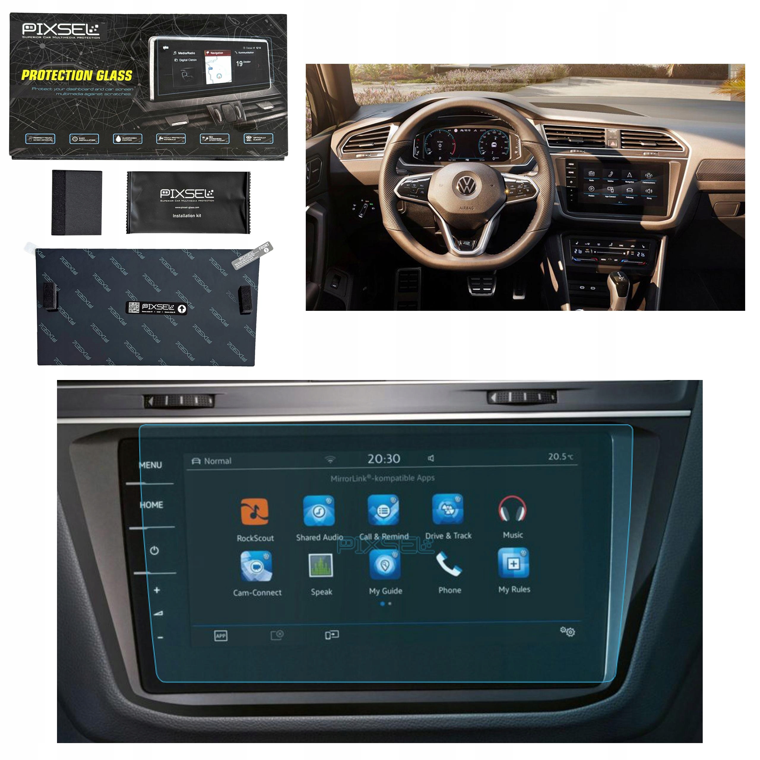 Antyodciskowe Matowe Szkło Ochronne Volkswagen TIGUAN-11.4“ 2019-2021