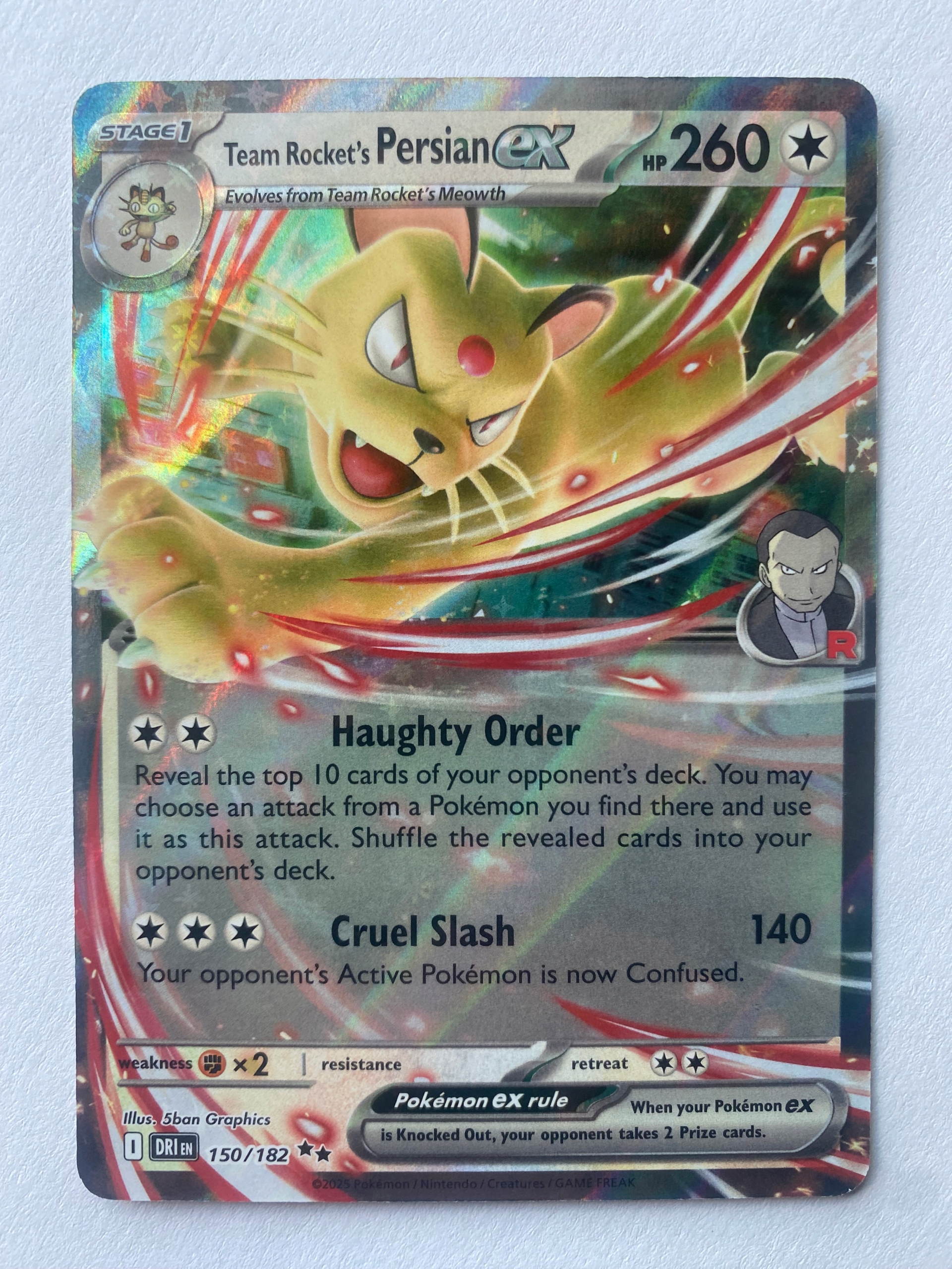 Karta Pokemon: Team Rocket's Persian ex (DRI 150) / Destined Rivals