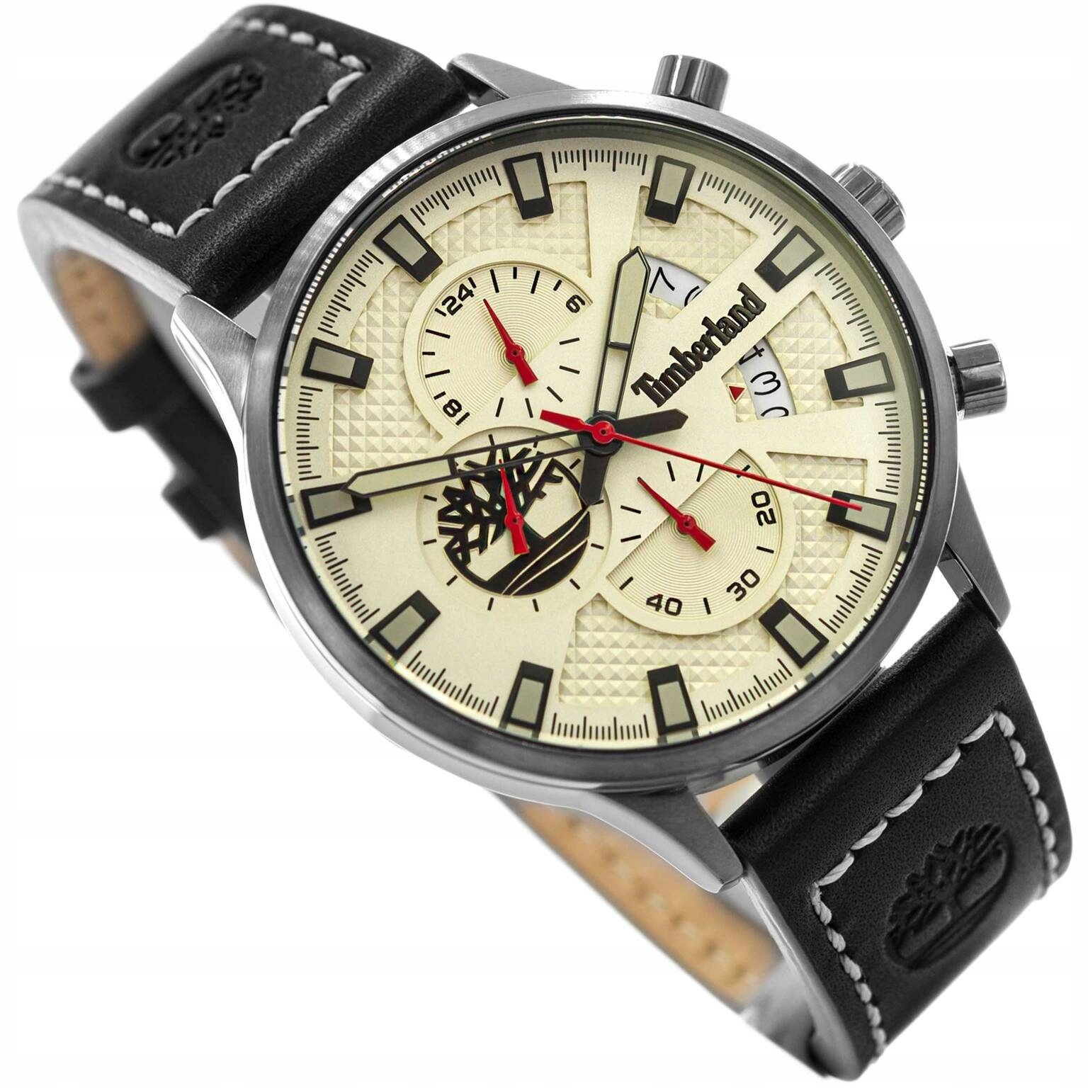 Pánské Hodinky Timberland TDWGF2181803 Černé Na Řemínku Datumovka Dual-time