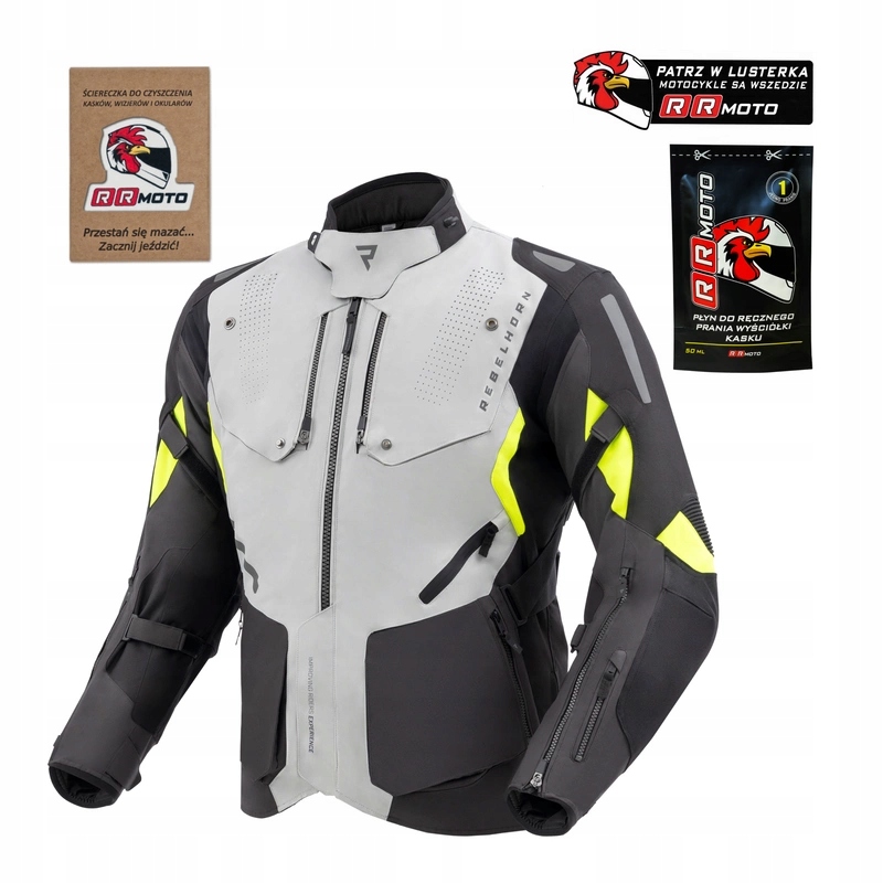 Turistická textilná bunda Rebelhorn Hiker IV Black/grey/fluo Darčeky