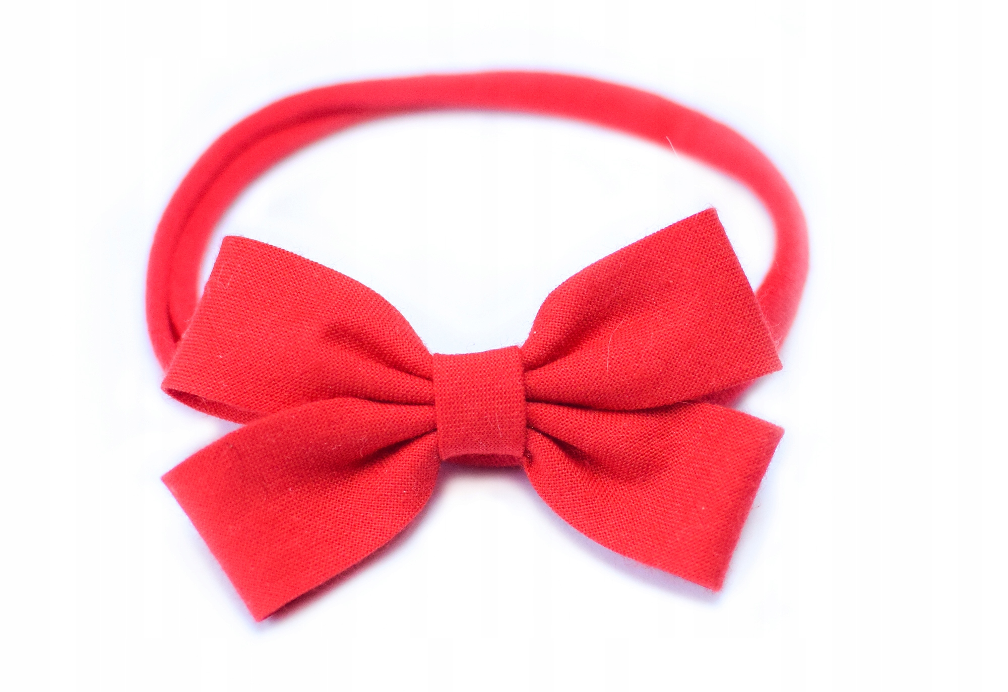 OPASKA na głowę niemowlęca cała czerwona