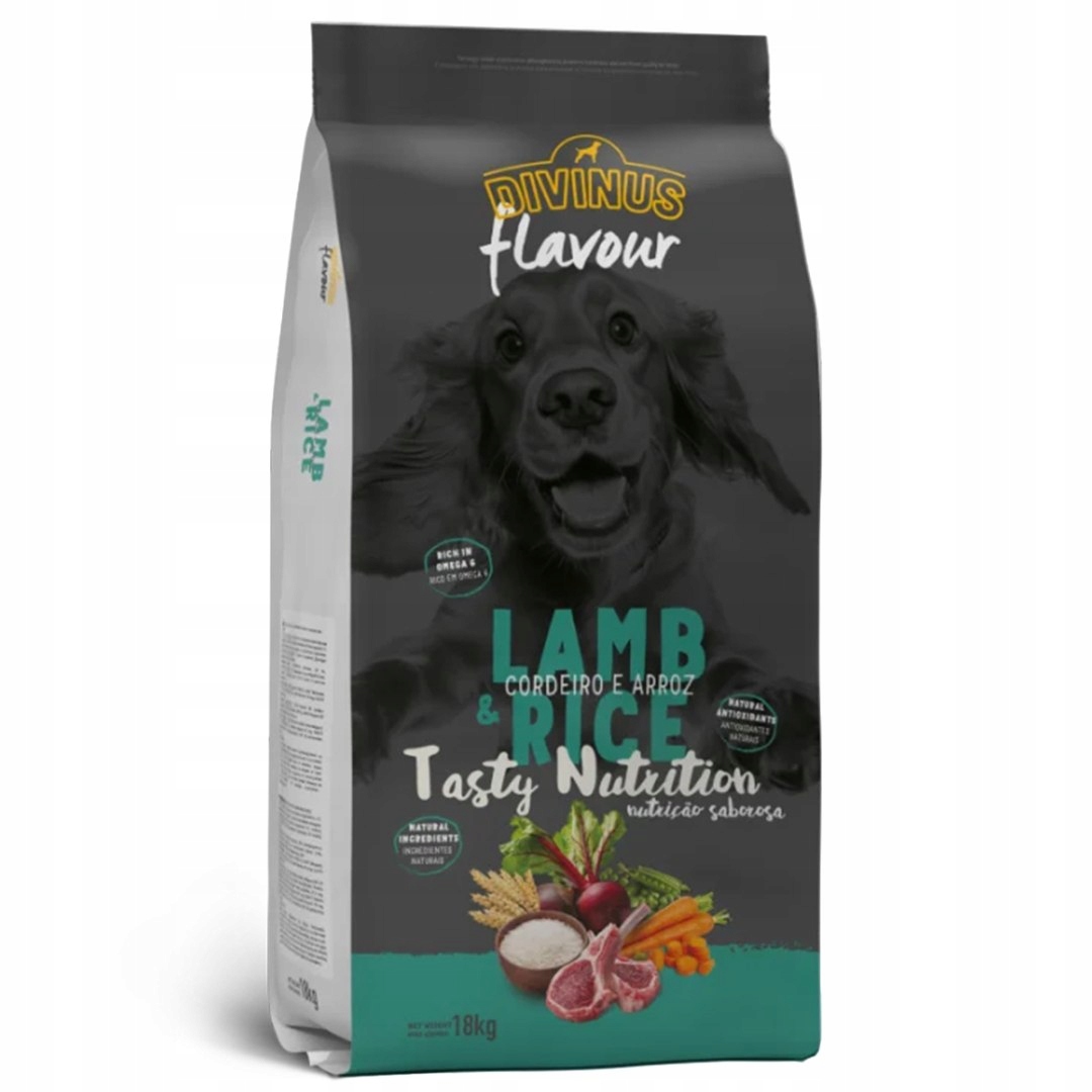 Levně Divinus Flavour Dog jehněčí maso s rýží 18 kg