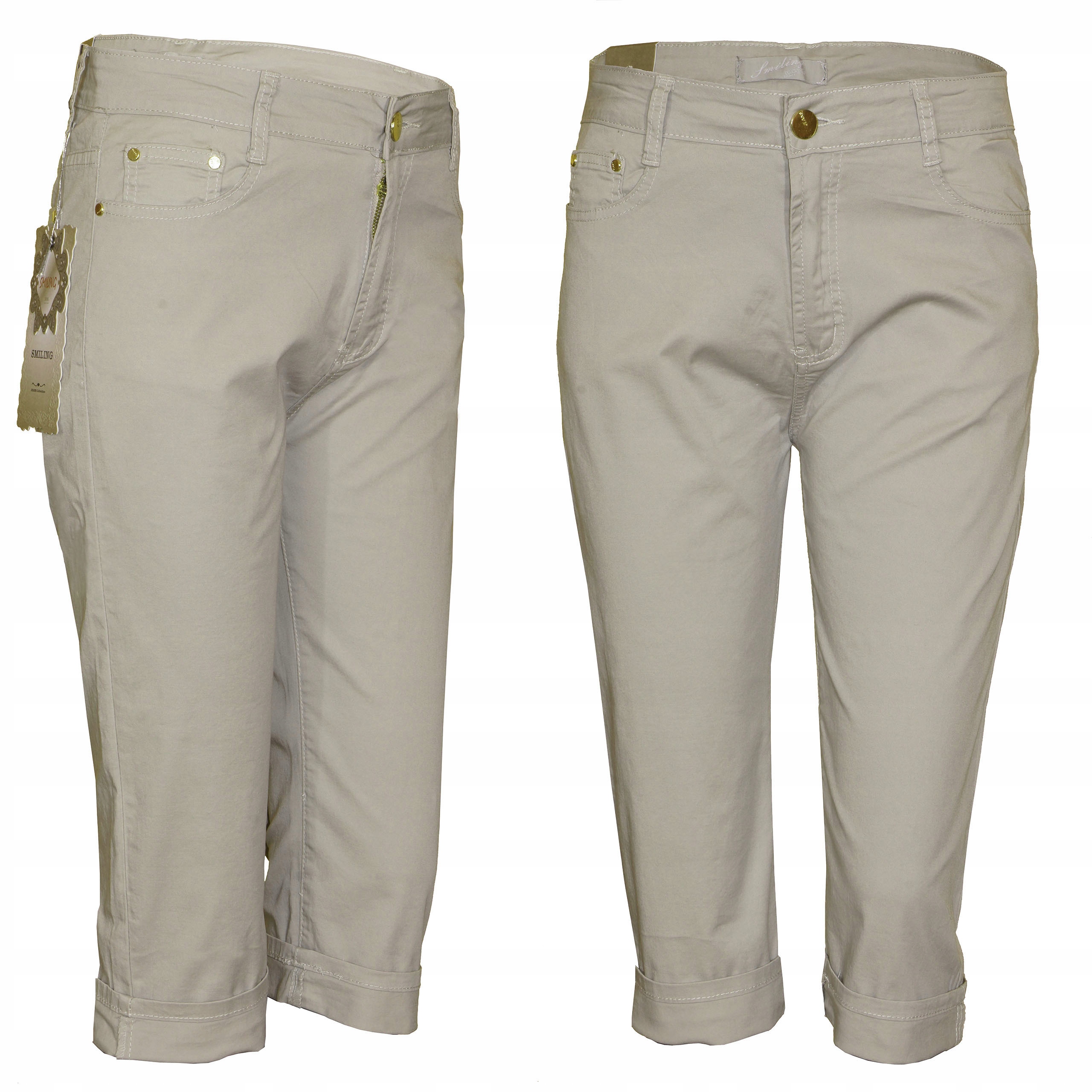 

Spodnie damskie rybaczki elastan Wyższy Stan 42