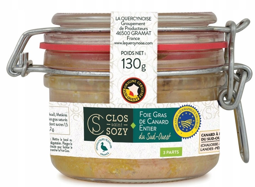 Foie gras z kachny Entier 130 g Foie gras de Canard Entier du Sud Quest