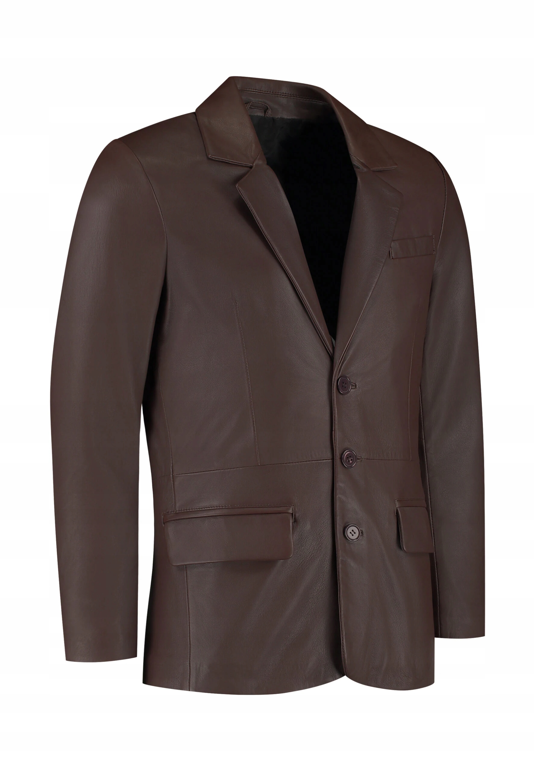 Pánský hnědý kožený blazer Hype Cycas D'or