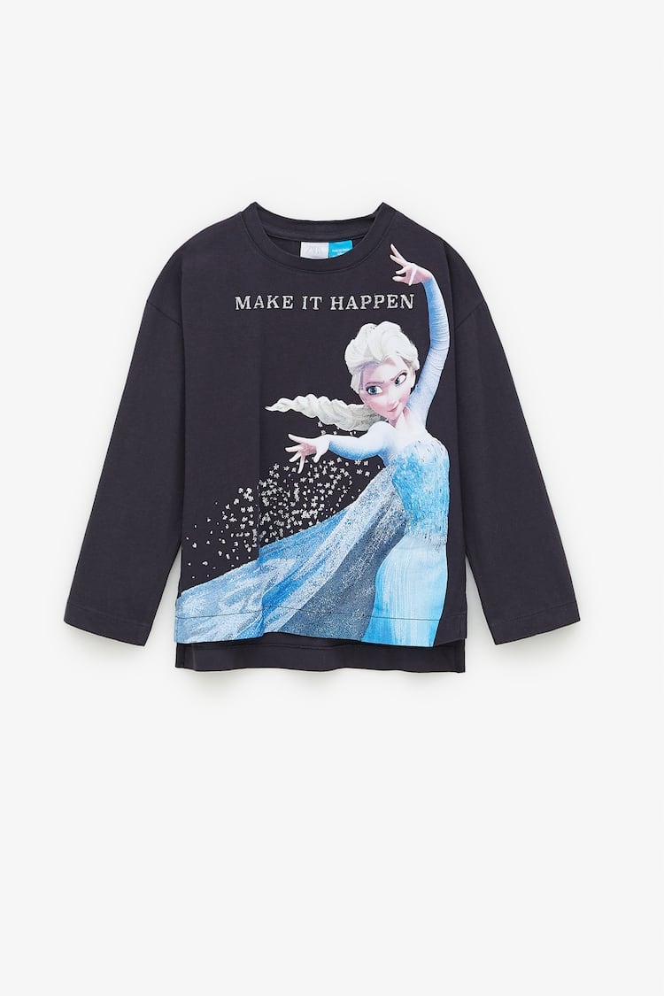 

Zara_t-shirt Długi Rękaw Shiny_frozen 5643701