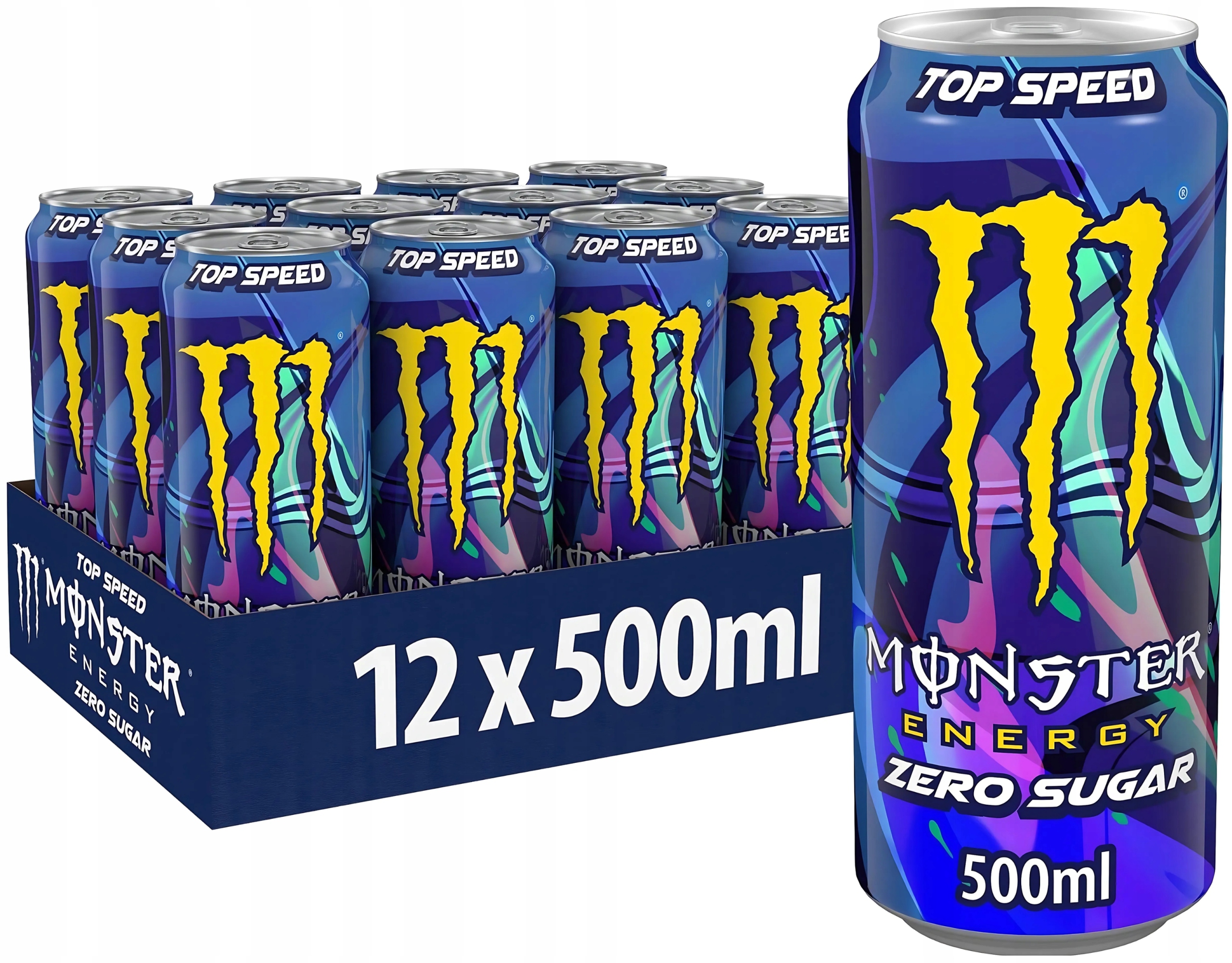 Levně Monster Energy Top Speed Zero Sugar 12×0,5l