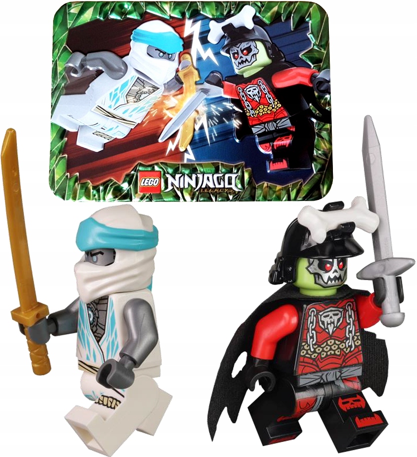 Lego Ninjago Figurka Zane Vs Bone King 112402 Legacy Metal Box Puszka